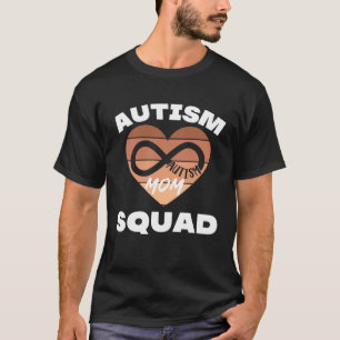 T-shirt Autisme Black Mom Squad Fils autiste Enfants Autis
