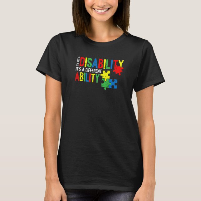 T-shirt Autisme Ce N'Est Pas Un Handicap C'Est Une Capacit (Devant)