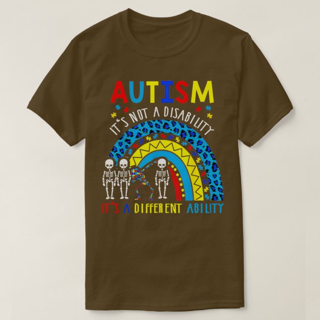 T-shirt Autisme Ce N'Est Pas Un Handicap C'Est Une Capacit (Design devant)