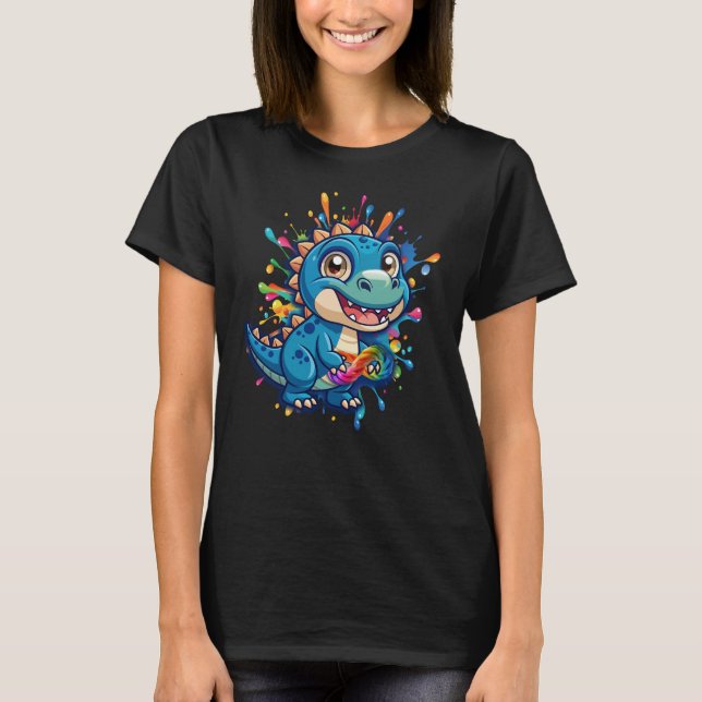T-shirt Autisme Dinosaur (Devant)