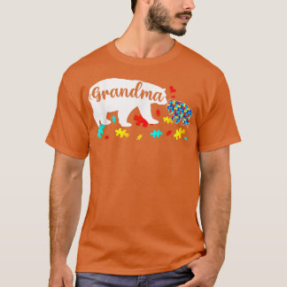 T-shirt Autisme drôle mignon Grand-mère Ours Sensibilisati