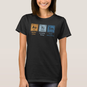 T-shirt Autisme Éléments de tableau périodique Orthographe