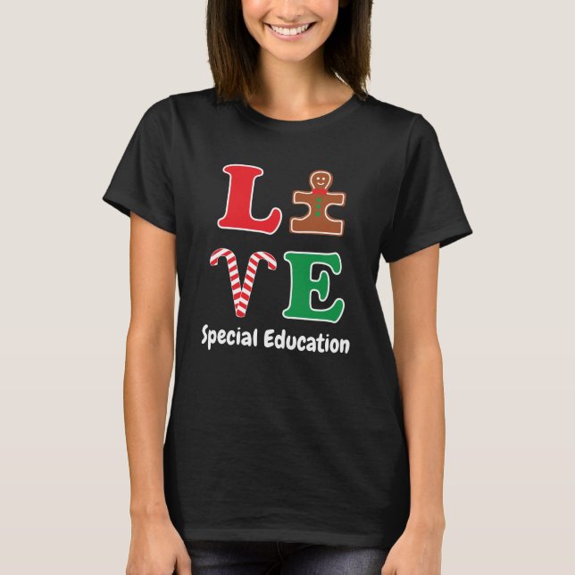 T-shirt Autisme Enseignant de l'enseignement spécial Amour (Devant)