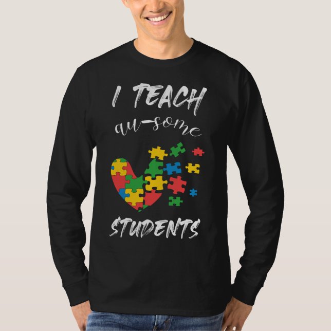 T-shirt Autisme Enseignant J'Enseigne Au Quelques Étudiant (Devant)