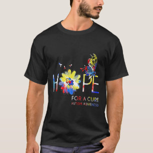 T-shirt Autisme-Espoir de Guérison Ruban de Sensibilisatio