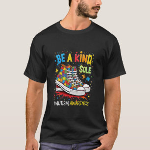 T-shirt Autisme et Au-Delà Soyez une chaussure à semelle g