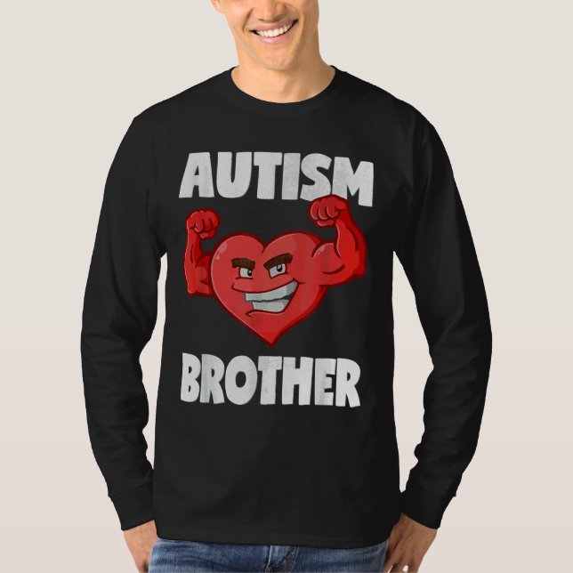 T-shirt Autisme Frère Coeur Fort Frères Sensibilisation (Devant)