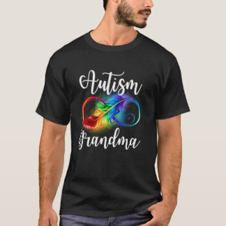 T-shirt Autisme Grand-mère Neurodiversité Arc-en-ciel Infi