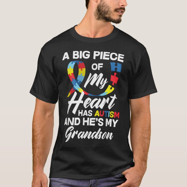 T-shirt Autisme grand-père grand-mère Autistique grand-fil (Devant)