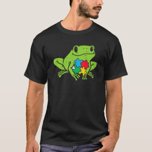 T-shirt Autisme Grenouille Puzzle Cuisine Sensibilisation