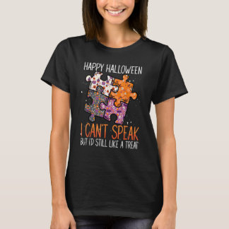T-shirt Autisme Halloween Trick Or Treat Autistique Autism