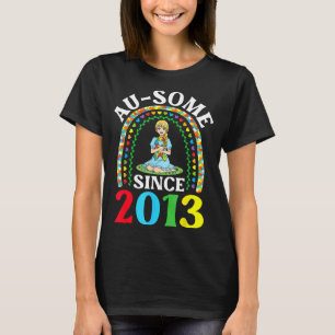 T-shirt Autisme Incroyable Ausome Depuis 2013 Joyeux 13e A