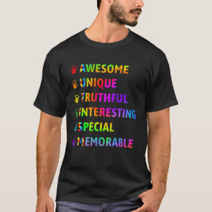 T-shirt Autisme Incroyable Unique Spécial Journée de la se