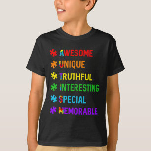 T-shirt Autisme Incroyable Unique Spécial Journée de sensi