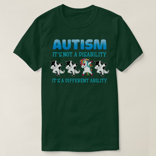 T-shirt Autisme itx27s pas un handicap itx27s un autre (Design devant)