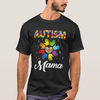 T-shirt Autisme Mama Amour Amour Amour Coeur Sensibilisati