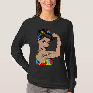 T-shirt Autisme Maman Incassable Rosie Le Riveter Fort Wo