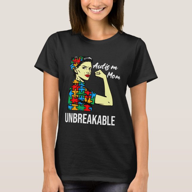 T-shirt Autisme Maman Sensibilisation sur l'autisme Maman  (Devant)