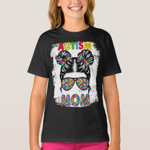 T-shirt Autisme Maman Vie Messager Lunettes de soleil Band