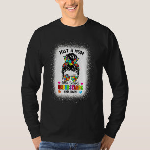 T-shirt Autisme Maman Vie Sensibilisation Messager Bun Puz