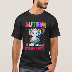 T-shirt Autisme Marcher Une Voie Différente Soutien Autism