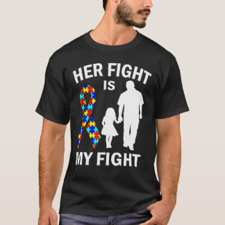 T-shirt Autisme Papa Chemise - Autisme Papa Et Fille