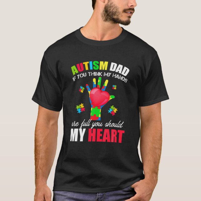 T-shirt Autisme Papa Sensibilisation Support Cause Spectre (Devant)