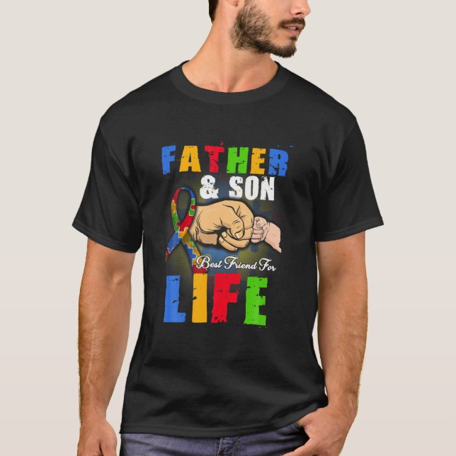 T-shirt Autisme Père S Père (Devant)