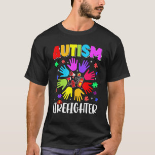 T-shirt Autisme Pompiers Puzzle Sensibilisation à l'autism