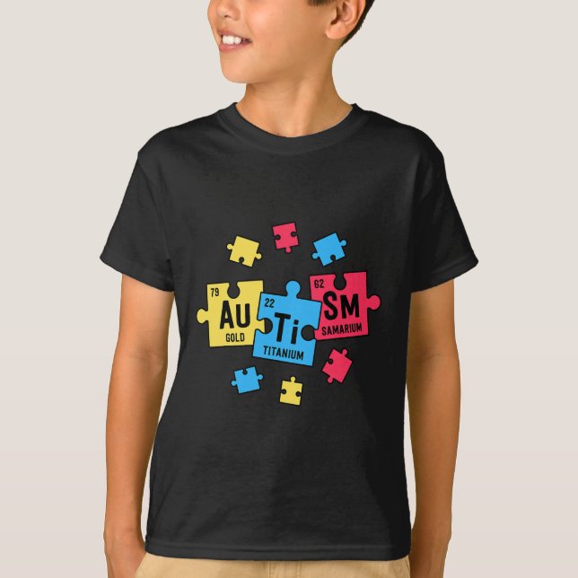 T-shirt Autisme Pour Les Enseignants VITESSE Éléments De T (Devant)