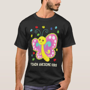 T-shirt Autisme Prof T Papillon Accepter les différences