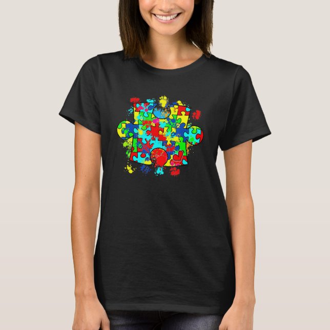 T-shirt Autisme Puzzle Amour Sensibilisation sur l'autisme (Devant)