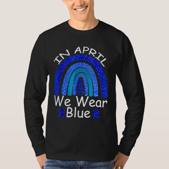 T-shirt Autisme Rainbow Awareness Monument Puzzle (Devant)