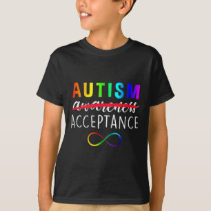 T-shirt Autisme - Rouge au lieu - Acceptation Non Conscien