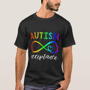 T-shirt Autisme-Rouge au lieu de l'autisme Acceptation de