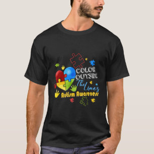 T-shirt Autisme-Sensibilisation à l'autisme -Colorier en d