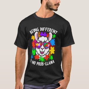 T-shirt Autisme Sensibilisation Drôle Llama Autisme Soutie