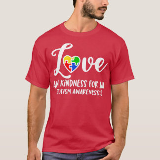 T-shirt Autisme sensibilisation sur l'autisme bonté amour 