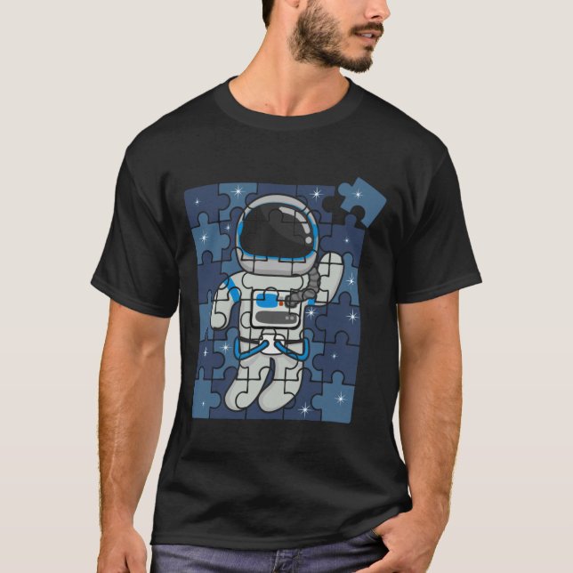T-shirt Autisme Spaceman Astro Cosmo Sensibilisation sur l (Devant)