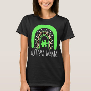 T-shirt Autisme Spectrum Disorder Mama Rainbow Awareness P