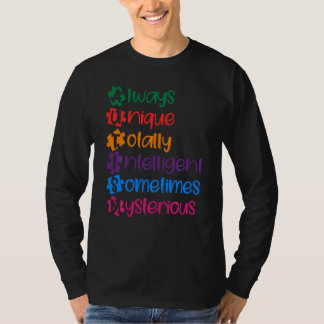 T-shirt Autisme toujours unique Intelligent Avril Autisme 