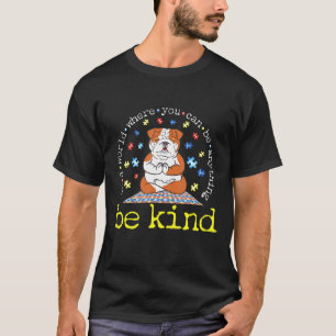 T-shirt Autisme Yoga Anglais Bulldog Sensibilisation Kindn