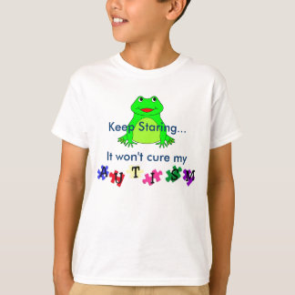 T-shirt autismprimarywb, grenouille, Keep Staring...Ce ne 