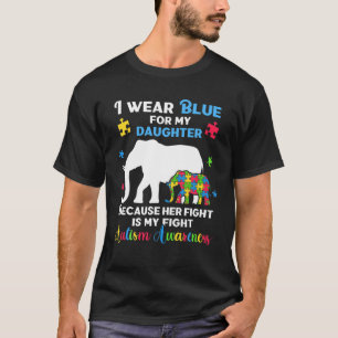 T-shirt Autiste Fille Maman Papa S, Fun Puzzle Autistique
