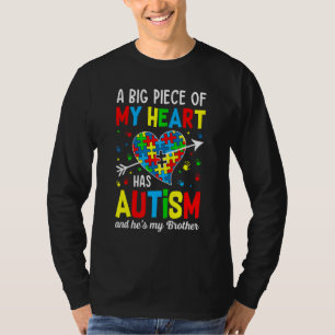 T-shirt Autistic Boy Piece My Heart Has Autism He's My Bro