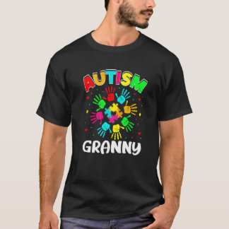 T-shirt Autistic Granny Puzzle Soutien Famille Autisme Awa