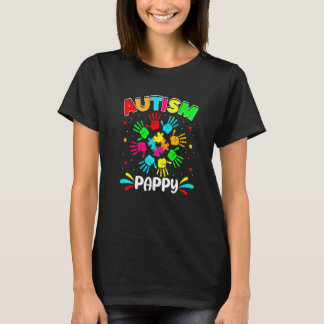 T-shirt Autistic Pappy Puzzle Support Family Autism Award