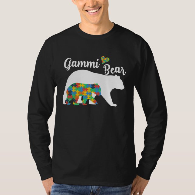 T-shirt Autistic Support Autism Awareness Gammi Bear Mothe (Devant)