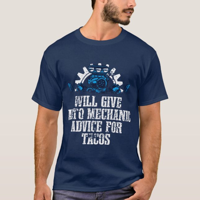 T-shirt Auto Mechanic Advice Foracos Car Mechanic Auto M f (Devant)