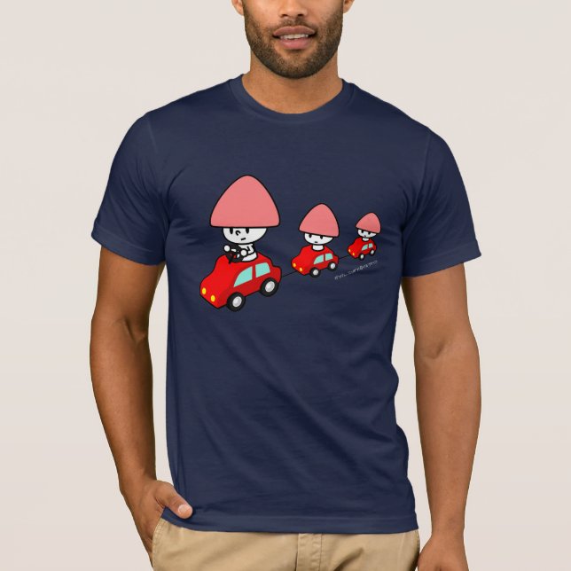 T - Shirt - Auto mit kleinen Autos (Vorderseite)
